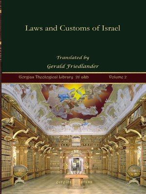 cover image of Laws and Customs of Israel